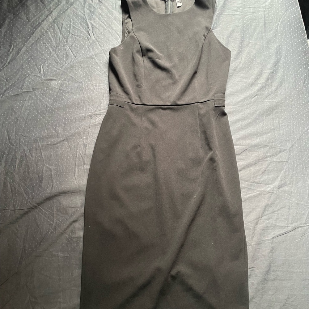 Allegra K Black Sleeveless Midi Sheath Dress